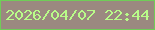 文字の大きさ：2、枠の色：70cd58、背景の色：9b8980、文字の色：b9fc89 無料ブログパーツのブログ時計