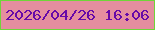 文字の大きさ：2、枠の色：70d539、背景の色：e58e9f、文字の色：6609a8 無料ブログパーツのブログ時計