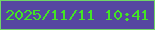文字の大きさ：4、枠の色：70d667、背景の色：5646a1、文字の色：43e525 無料ブログパーツのブログ時計