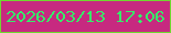 文字の大きさ：4、枠の色：70d730、背景の色：c72980、文字の色：36ed69 無料ブログパーツのブログ時計