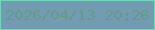 文字の大きさ：2、枠の色：70d7bc、背景の色：739bb2、文字の色：629a8c 無料ブログパーツのブログ時計