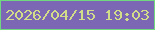 文字の大きさ：4、枠の色：70d87f、背景の色：7b67b3、文字の色：d2dd8a 無料ブログパーツのブログ時計
