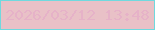 文字の大きさ：5、枠の色：70d9de、背景の色：e9c1c7、文字の色：e6b2c8 無料ブログパーツのブログ時計