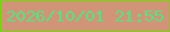 文字の大きさ：1、枠の色：70da01、背景の色：d29478、文字の色：4fe57e 無料ブログパーツのブログ時計