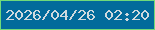 文字の大きさ：4、枠の色：70da7a、背景の色：026b9b、文字の色：cfdade 無料ブログパーツのブログ時計