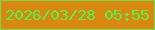 文字の大きさ：5、枠の色：70dc47、背景の色：da8810、文字の色：4ff649 無料ブログパーツのブログ時計