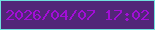 文字の大きさ：5、枠の色：70e0dd、背景の色：522678、文字の色：a20ed6 無料ブログパーツのブログ時計