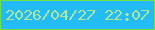 文字の大きさ：1、枠の色：70e145、背景の色：24bcf6、文字の色：ade79f 無料ブログパーツのブログ時計