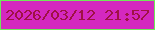 文字の大きさ：1、枠の色：70e759、背景の色：d428bf、文字の色：9f1144 無料ブログパーツのブログ時計