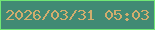 文字の大きさ：4、枠の色：70e775、背景の色：418a74、文字の色：d1ad6e 無料ブログパーツのブログ時計