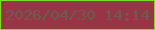文字の大きさ：1、枠の色：70e80d、背景の色：983445、文字の色：63634d 無料ブログパーツのブログ時計