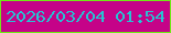 文字の大きさ：5、枠の色：70e816、背景の色：c50388、文字の色：26c3d3 無料ブログパーツのブログ時計