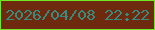 文字の大きさ：1、枠の色：70ea24、背景の色：6d2a0e、文字の色：398b7e 無料ブログパーツのブログ時計