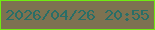 文字の大きさ：2、枠の色：70eb12、背景の色：7d7251、文字の色：296e67 無料ブログパーツのブログ時計