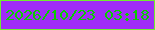 文字の大きさ：2、枠の色：70ec2e、背景の色：a02bf7、文字の色：0acc02 無料ブログパーツのブログ時計