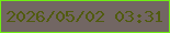 文字の大きさ：1、枠の色：70ed14、背景の色：726663、文字の色：515b0f 無料ブログパーツのブログ時計