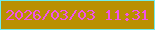 文字の大きさ：3、枠の色：70edeb、背景の色：ba9002、文字の色：f153e8 無料ブログパーツのブログ時計