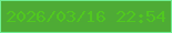 文字の大きさ：2、枠の色：70ee93、背景の色：4eab35、文字の色：50c81f 無料ブログパーツのブログ時計