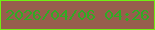 文字の大きさ：2、枠の色：70ef13、背景の色：975e4d、文字の色：31ab24 無料ブログパーツのブログ時計