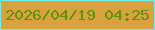 文字の大きさ：4、枠の色：70efef、背景の色：d9a140、文字の色：5b930f 無料ブログパーツのブログ時計
