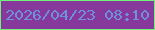 文字の大きさ：2、枠の色：70f477、背景の色：86399a、文字の色：6f90df 無料ブログパーツのブログ時計