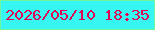 文字の大きさ：3、枠の色：70f59d、背景の色：37f6f1、文字の色：df0653 無料ブログパーツのブログ時計