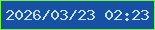 文字の大きさ：4、枠の色：70f834、背景の色：1651a6、文字の色：c4e1e3 無料ブログパーツのブログ時計