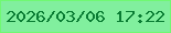 文字の大きさ：3、枠の色：70f873、背景の色：81ef9e、文字の色：0a7c33 無料ブログパーツのブログ時計
