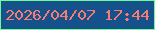 文字の大きさ：5、枠の色：70f994、背景の色：15528c、文字の色：f87c72 無料ブログパーツのブログ時計