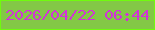 文字の大きさ：2、枠の色：70fb0e、背景の色：83c846、文字の色：d134d7 無料ブログパーツのブログ時計