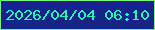 文字の大きさ：5、枠の色：70fb7c、背景の色：162489、文字の色：1ffdb2 無料ブログパーツのブログ時計