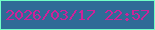 文字の大きさ：1、枠の色：70ffc7、背景の色：2f6b97、文字の色：cd2299 無料ブログパーツのブログ時計