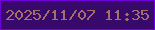 文字の大きさ：4、枠の色：7100d8、背景の色：36096a、文字の色：a57065 無料ブログパーツのブログ時計
