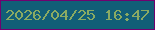 文字の大きさ：4、枠の色：71016f、背景の色：125e77、文字の色：8aaa63 無料ブログパーツのブログ時計