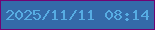 文字の大きさ：3、枠の色：710373、背景の色：346aa9、文字の色：57ace3 無料ブログパーツのブログ時計