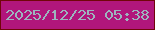 文字の大きさ：3、枠の色：710509、背景の色：b1167b、文字の色：9db5bf 無料ブログパーツのブログ時計
