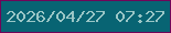 文字の大きさ：4、枠の色：710559、背景の色：086473、文字の色：9ac6c6 無料ブログパーツのブログ時計