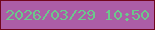 文字の大きさ：1、枠の色：71061d、背景の色：ac5da6、文字の色：6cc88b 無料ブログパーツのブログ時計