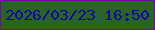 文字の大きさ：2、枠の色：7106ab、背景の色：286424、文字の色：1405aa 無料ブログパーツのブログ時計