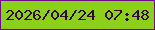 文字の大きさ：2、枠の色：710b85、背景の色：8cd01a、文字の色：35073d 無料ブログパーツのブログ時計
