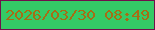 文字の大きさ：4、枠の色：710f4b、背景の色：34ca66、文字の色：a66c15 無料ブログパーツのブログ時計