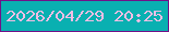 文字の大きさ：4、枠の色：711189、背景の色：09b0b1、文字の色：f2bee5 無料ブログパーツのブログ時計