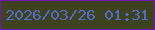文字の大きさ：3、枠の色：7116b3、背景の色：3d421f、文字の色：536aca 無料ブログパーツのブログ時計