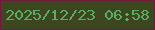文字の大きさ：2、枠の色：711b3b、背景の色：3c461f、文字の色：5aad62 無料ブログパーツのブログ時計