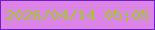文字の大きさ：2、枠の色：711bd1、背景の色：db84e5、文字の色：9dcb27 無料ブログパーツのブログ時計