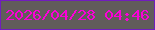 文字の大きさ：2、枠の色：711dbe、背景の色：615c5b、文字の色：fb00d9 無料ブログパーツのブログ時計