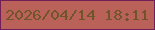文字の大きさ：5、枠の色：711f56、背景の色：ba625a、文字の色：6f5529 無料ブログパーツのブログ時計