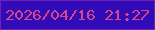 文字の大きさ：5、枠の色：711fb8、背景の色：310bb7、文字の色：d94586 無料ブログパーツのブログ時計
