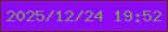 文字の大きさ：1、枠の色：712114、背景の色：890bf7、文字の色：829261 無料ブログパーツのブログ時計
