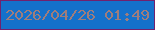 文字の大きさ：5、枠の色：71216e、背景の色：1471cb、文字の色：9f7d7c 無料ブログパーツのブログ時計